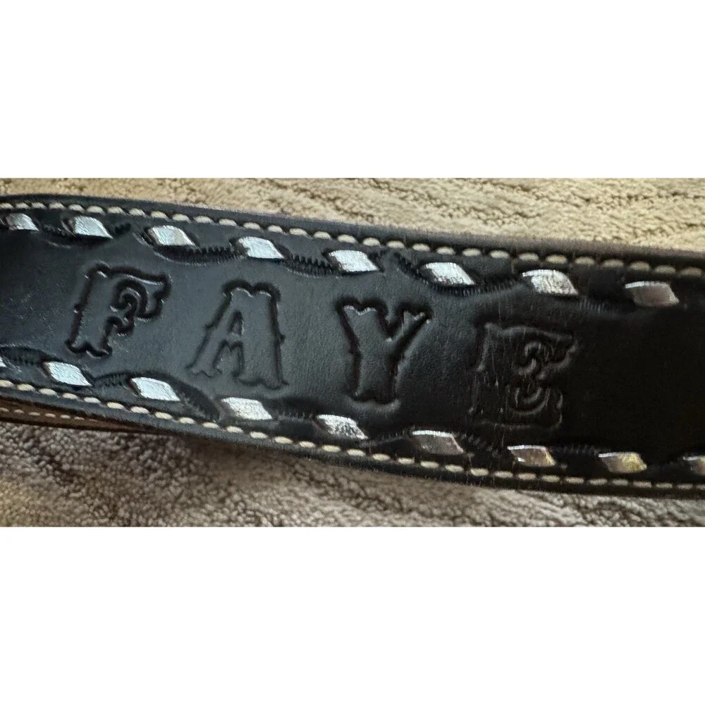 Textan genuine cow had leather belt Size 28 Name “Faye” Embellished In Leather